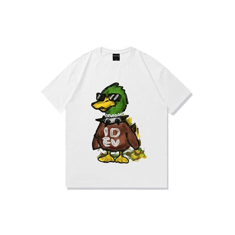 Men T Shirts Hand Painted Oil Painting Green Head