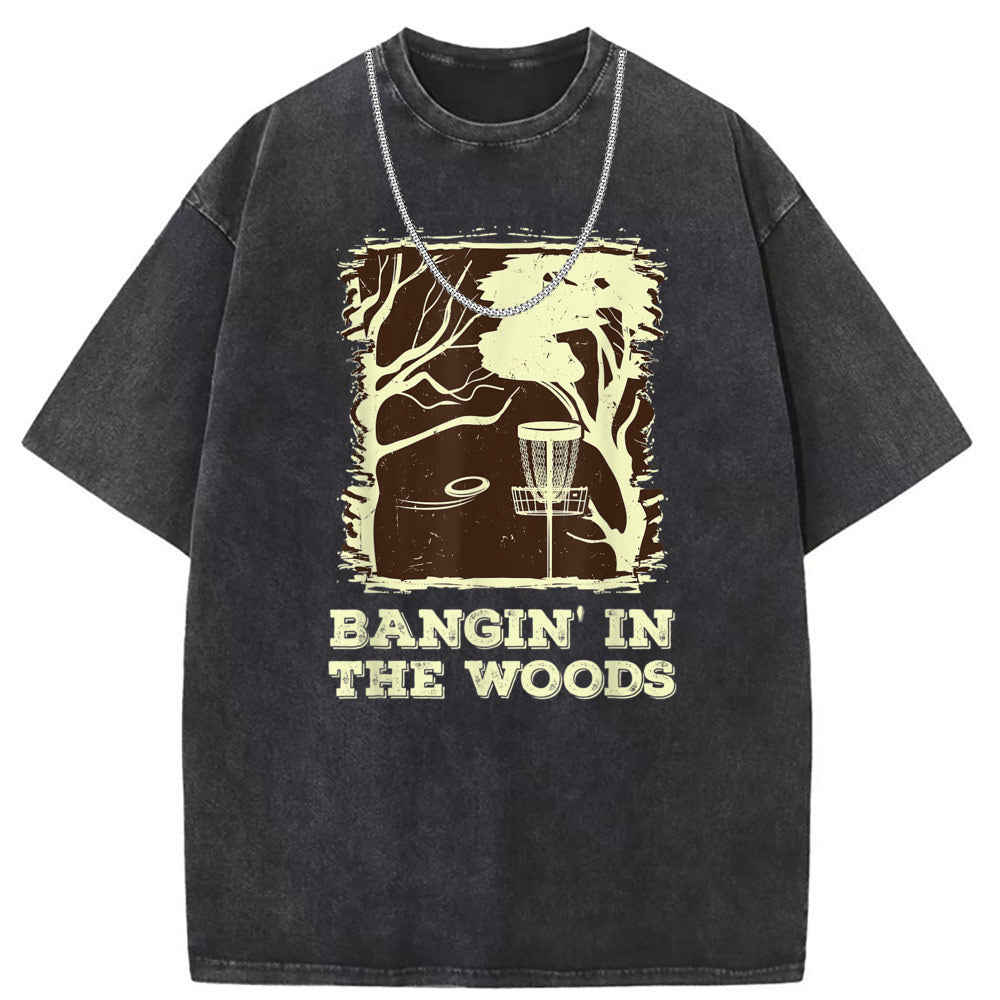Mens T Shirts Washed Old Punk Cotton Short Sleeve T-Shirts
