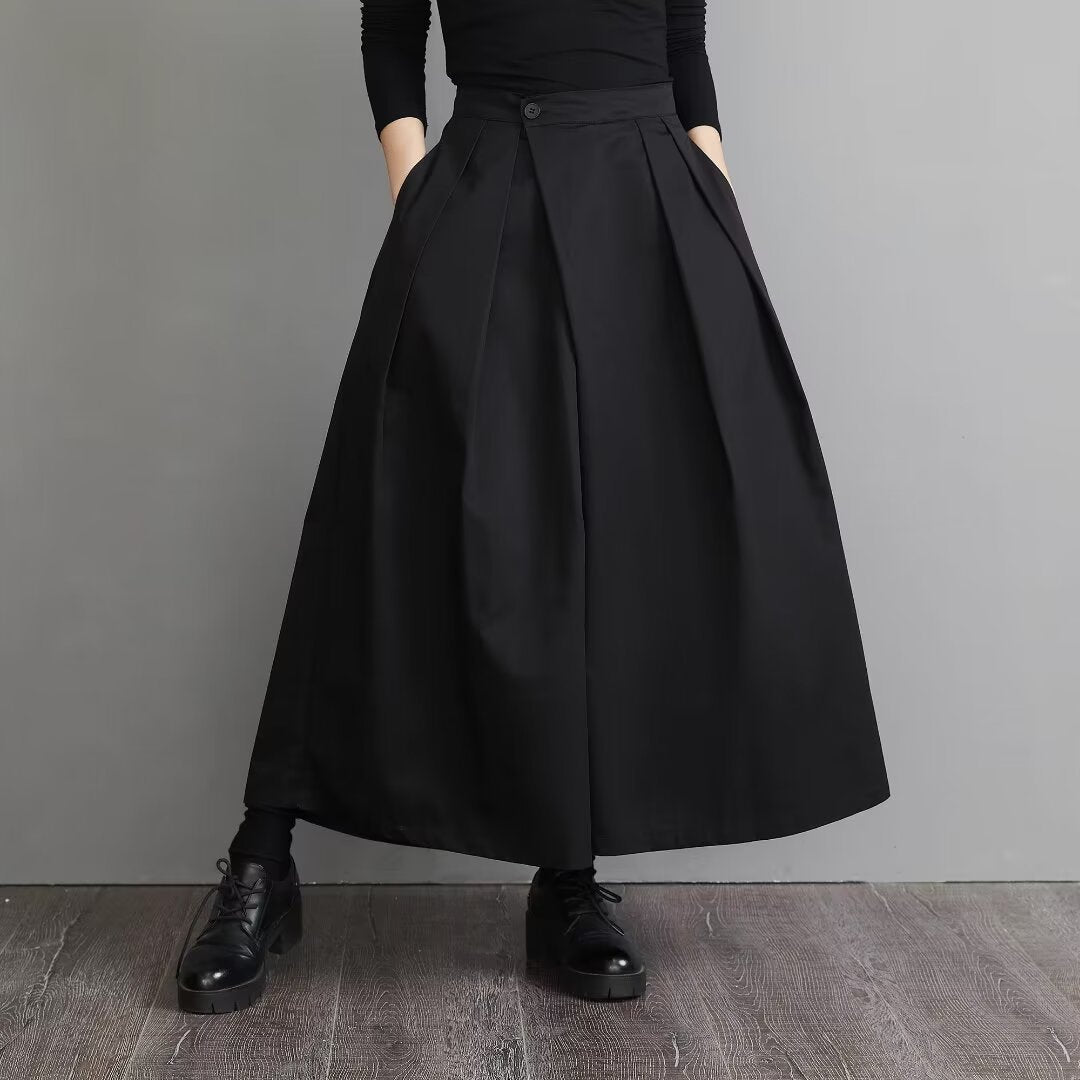 Women casual pants spring summerloosehigh waist nine-point pants skirt