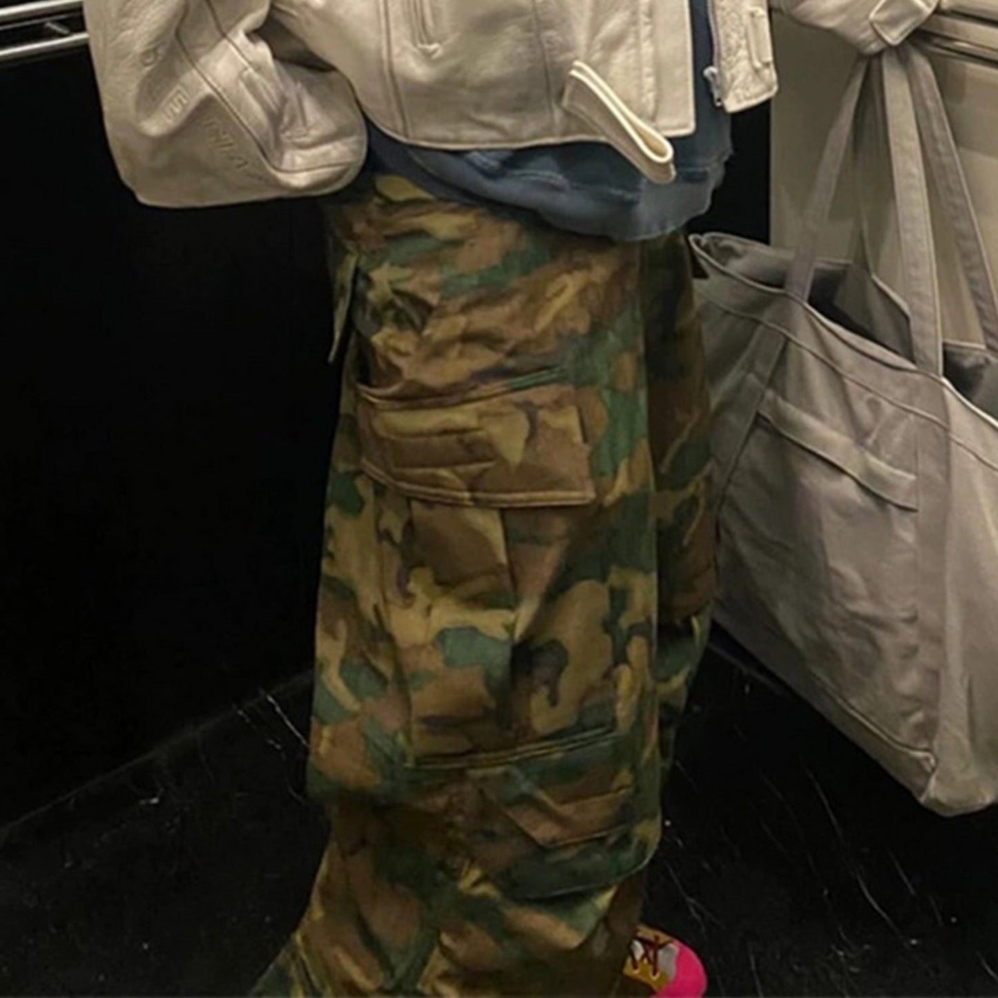 MIJKO Men's Vintage Pants MIJKO Men's Women's Camouflage Overalls Leggings Foot Casual Trousers