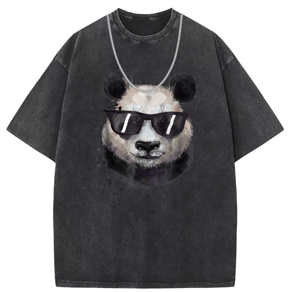 Men T Shirts Short Sleeve T-Shirt Washed Old Punk