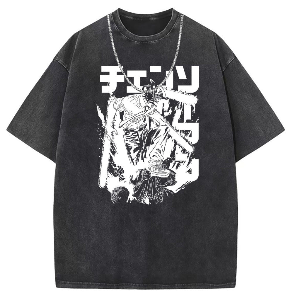 Men T Shirts T-shirt retro anime oversize loose