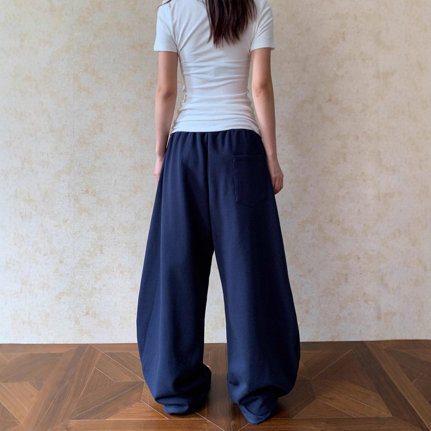 Women casual pant looseretrocontrast colorstripes