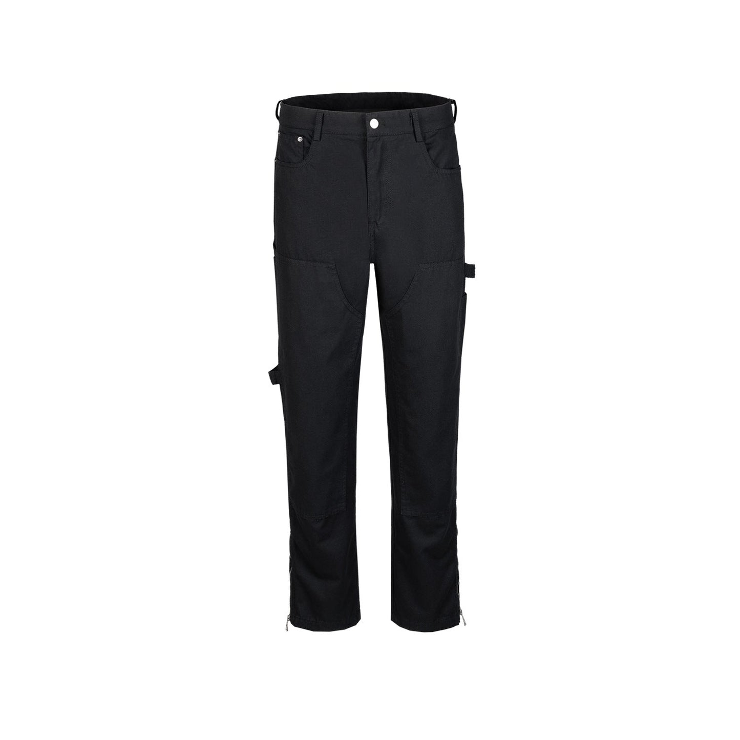 MIJKO Men Vintage Pants MIJKO High Street Zipper Pants Straight Pants Casual Pants