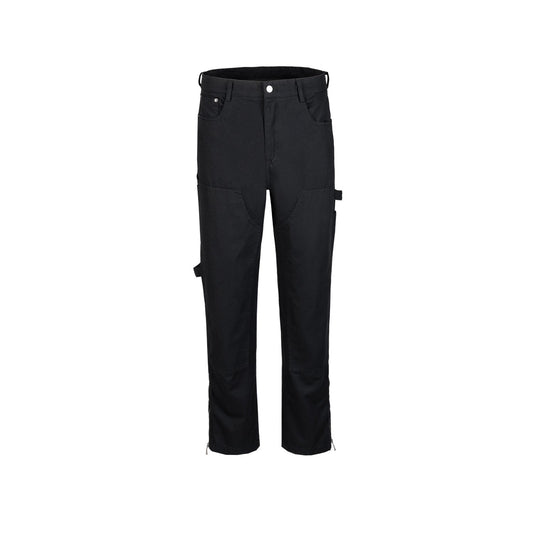 MIJKO Men Vintage Pants MIJKO High Street Zipper Pants Straight Pants Casual Pants