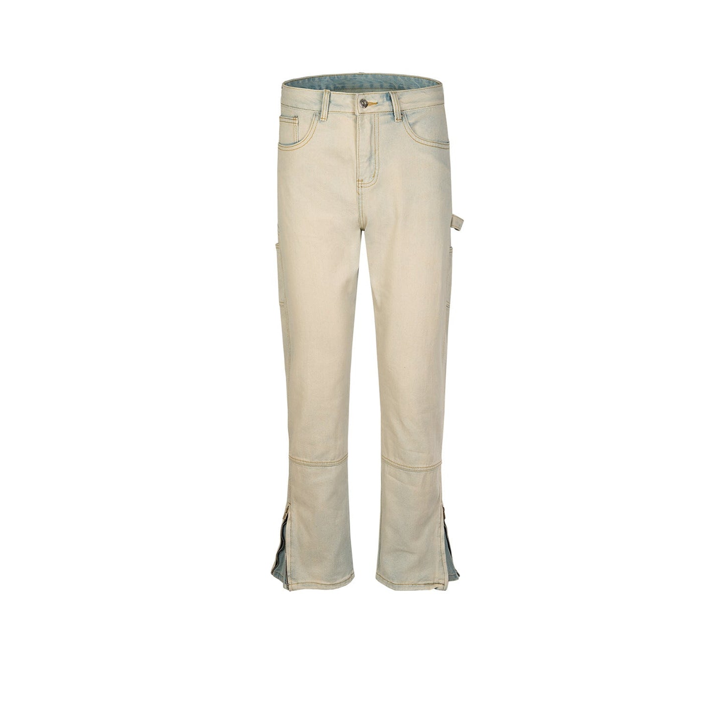MIJKO Men's Vintage Pants MIJKO Washed Old Trousers Men's and Women's Jeans