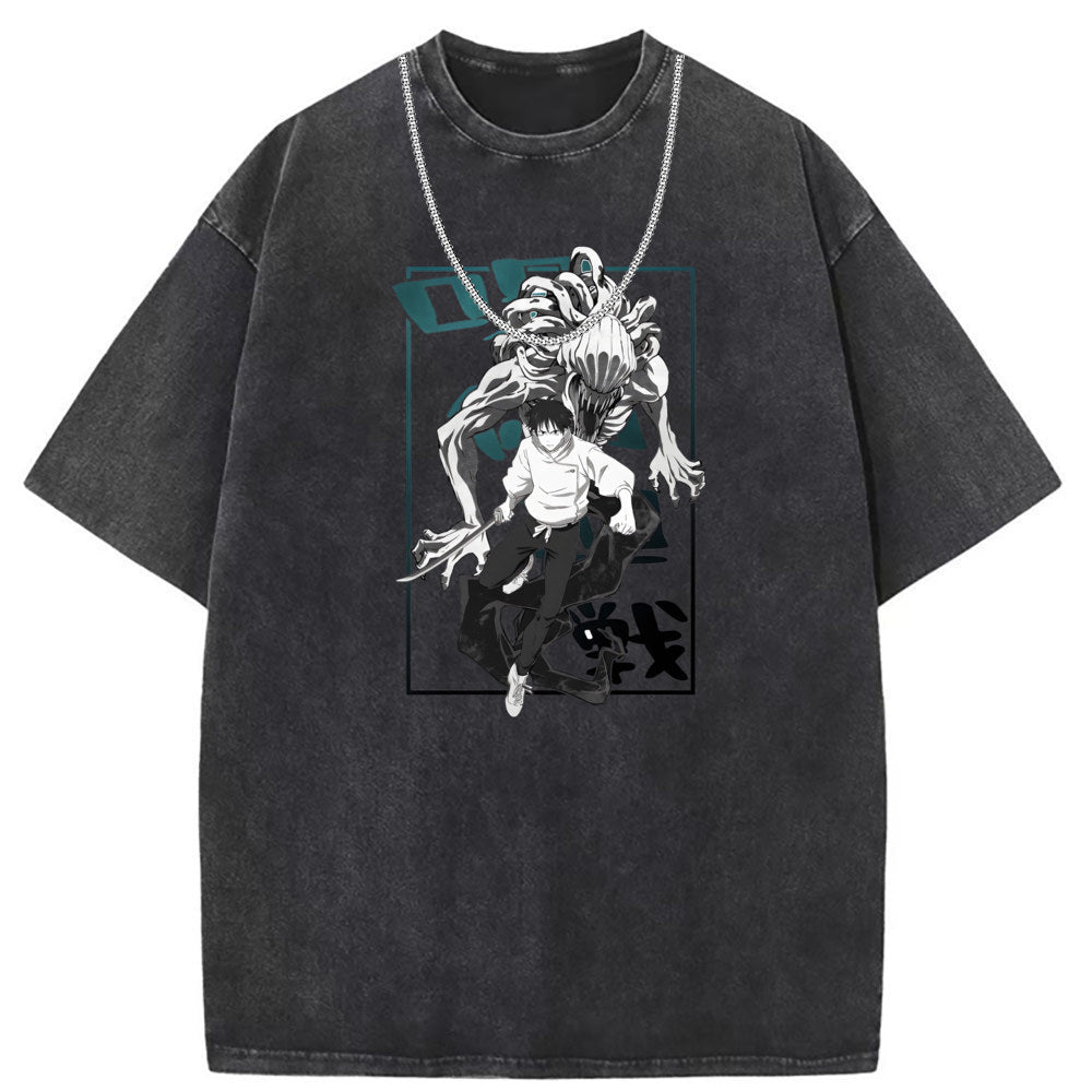 Mens T Shirts Vintage Anime Short Sleeves