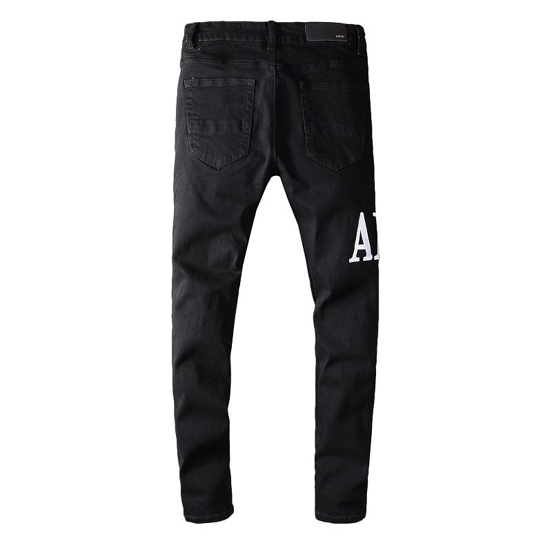 Amiri Jeans Casual Hip Hop Slim Jeans Men #649