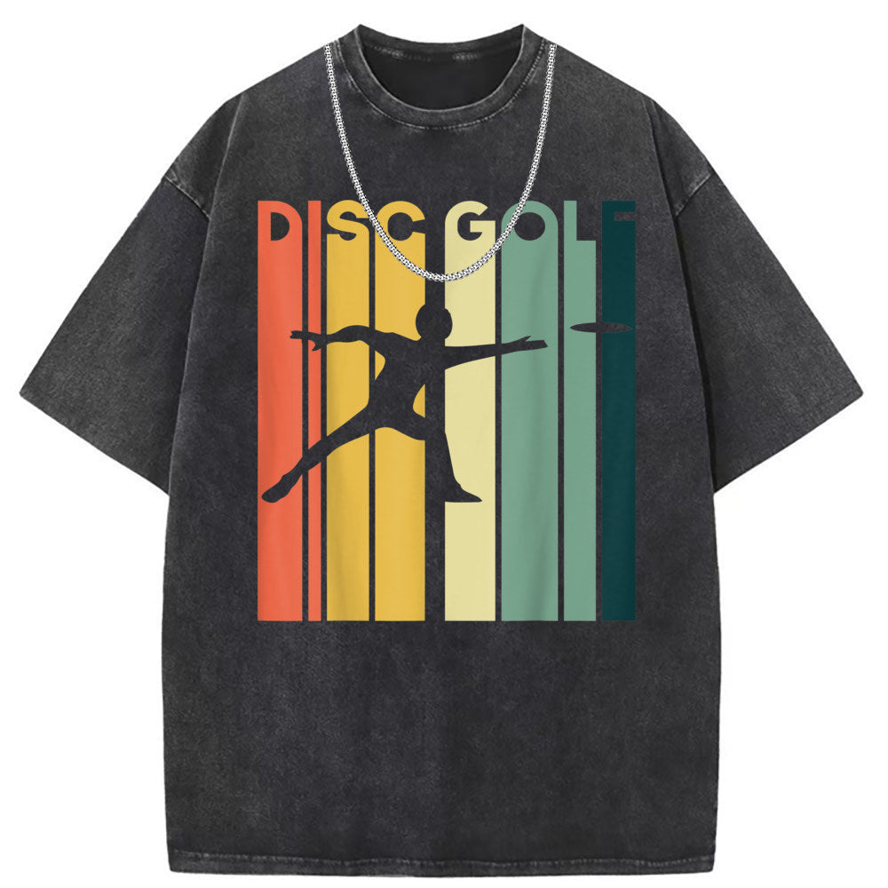 Men T Shirts Washed Old Printed Short Sleeve T-Shirts Women's Loose