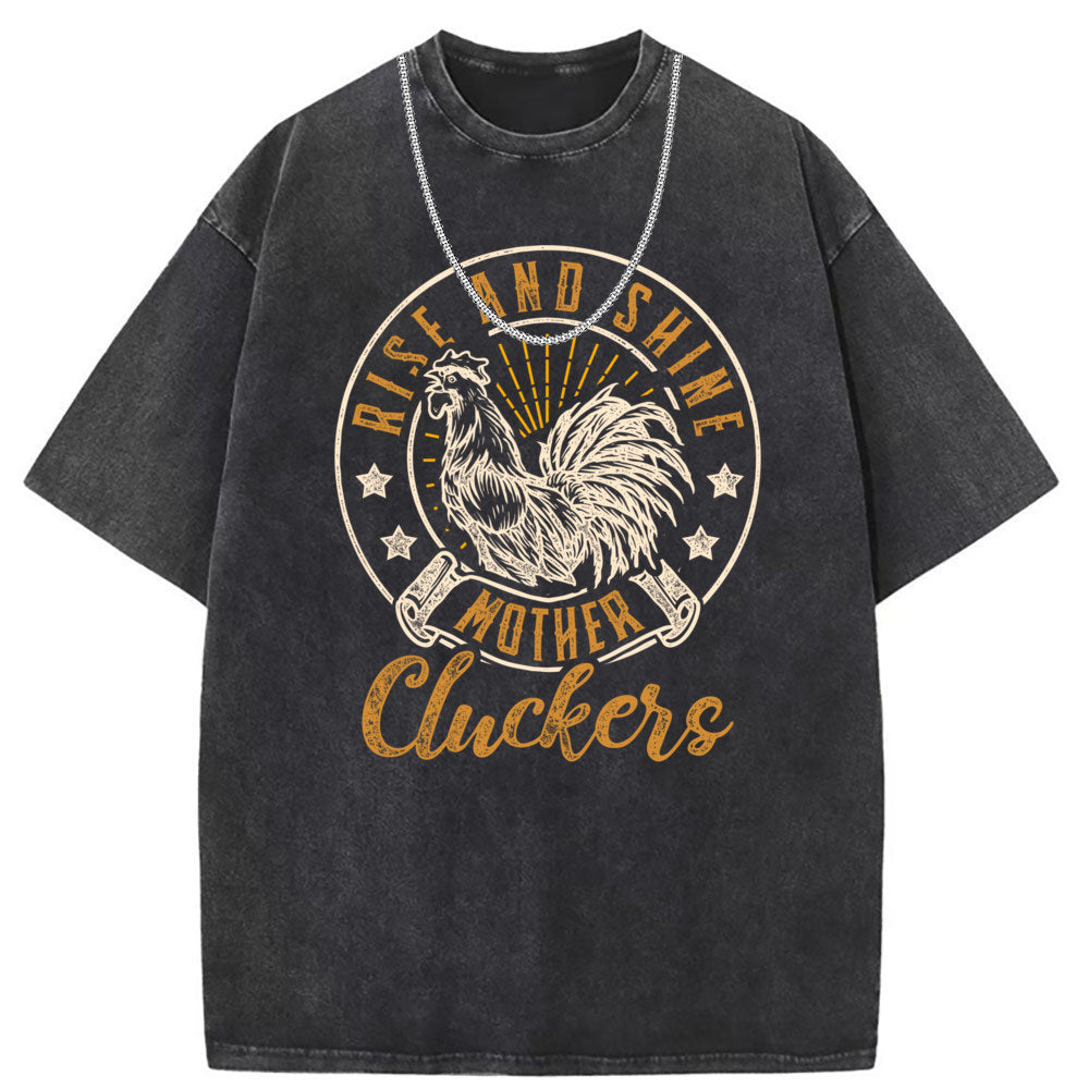 Men T Shirts Washed old punk short-sleeved T-shirt