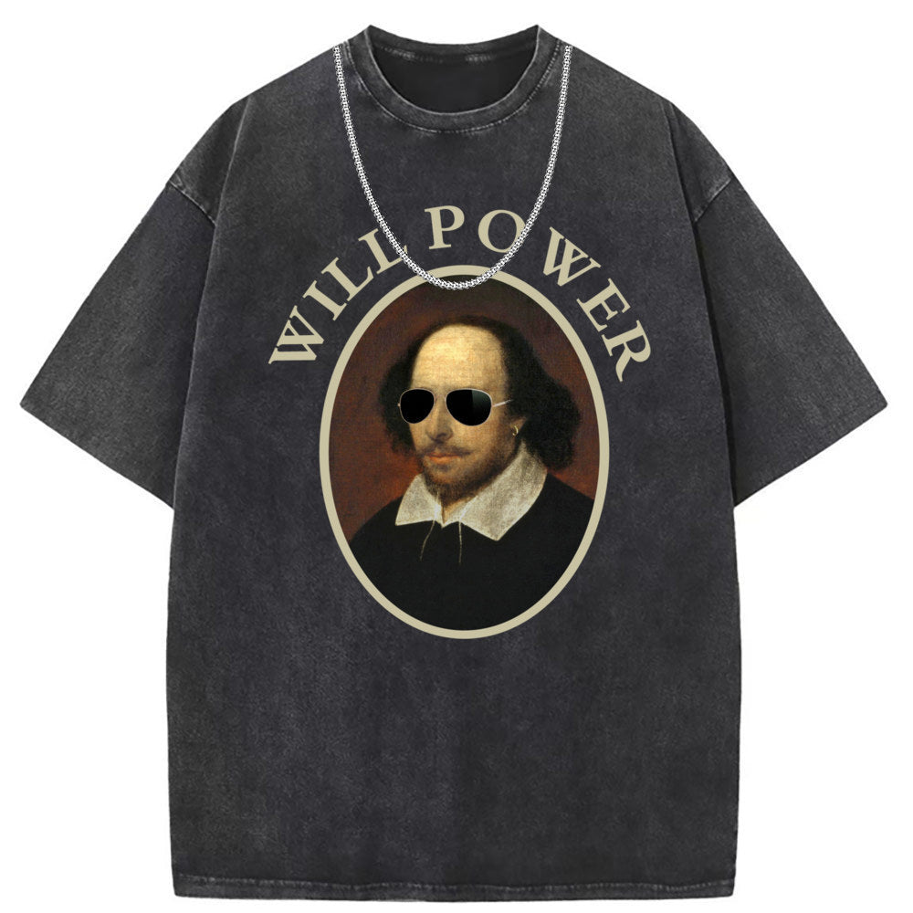 Men T Shirts Short Sleeve T-Shirts Women Washed Old American