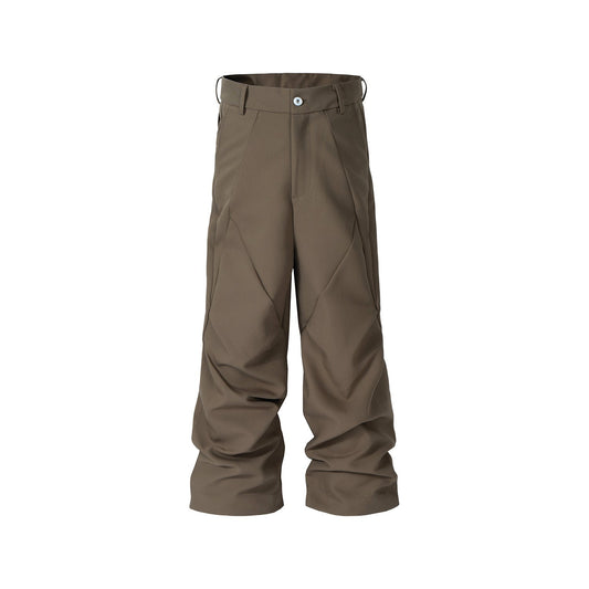 MIJKO Men's Vintage Pants MIJKO Men's Trousers Wide Tube High Street Wide Foot Pants Tide