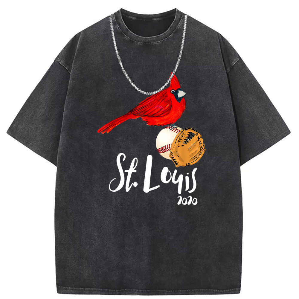 Men T Shirts Short Sleeve T-Shirt Women Washed Old American Street