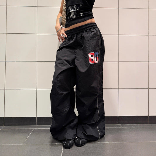 Women casual pants loose elastic waist