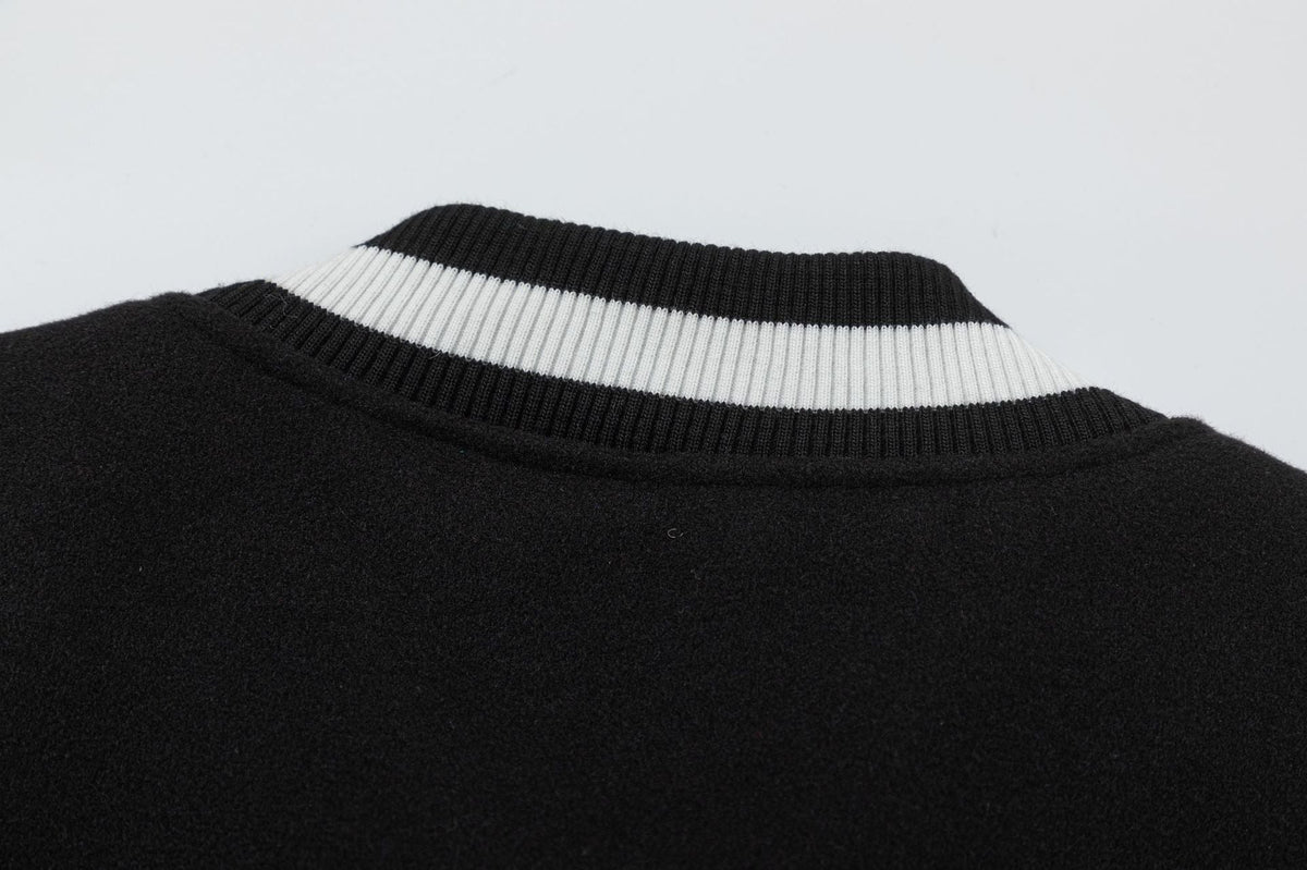 Off White Jacket Spring and Autumn OW Splicing Letter Pattern Baseball Jacket Jacket