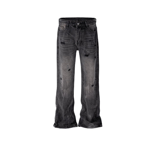 MIJKO Men's Vintage Pants MIJKO Men's Clothing Women's Washing Water Old Trousers Men's and Women's Ripped Jeans