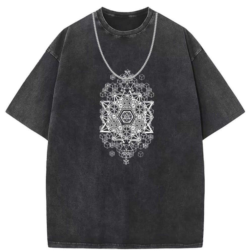 Men T Shirts Crew neck short sleeve T-shirt women washed and old