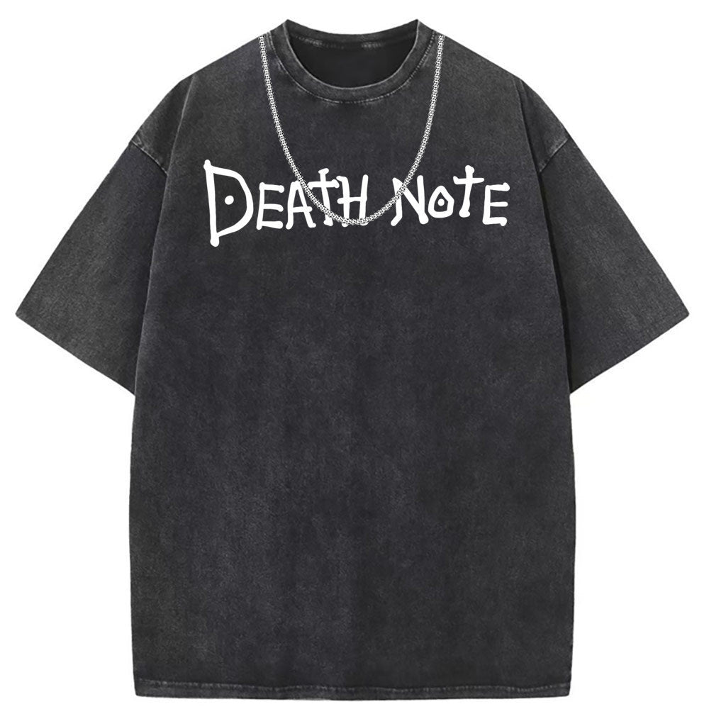 Men T Shirts Short Sleeve T-Shirt Washed Old Punk