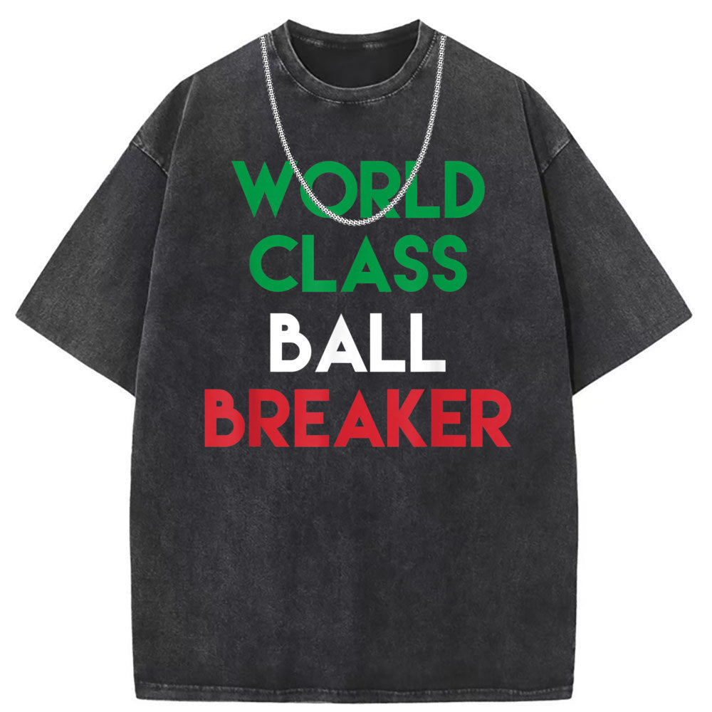 Mens T Shirts Washed Old Punk Cotton Short Sleeve T-Shirts
