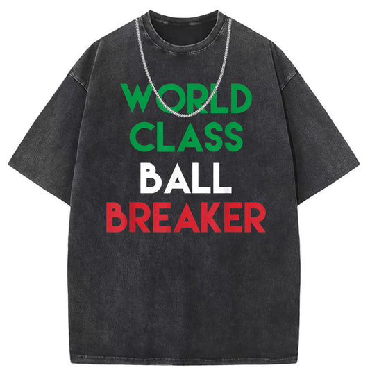 Mens T Shirts Washed Old Punk Cotton Short Sleeve T-Shirts