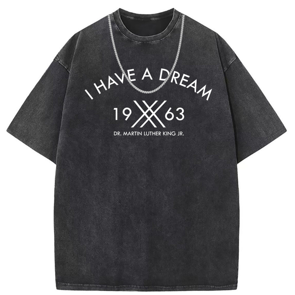 Men T Shirts Cotton printed short-sleeved T-shirt washed and old