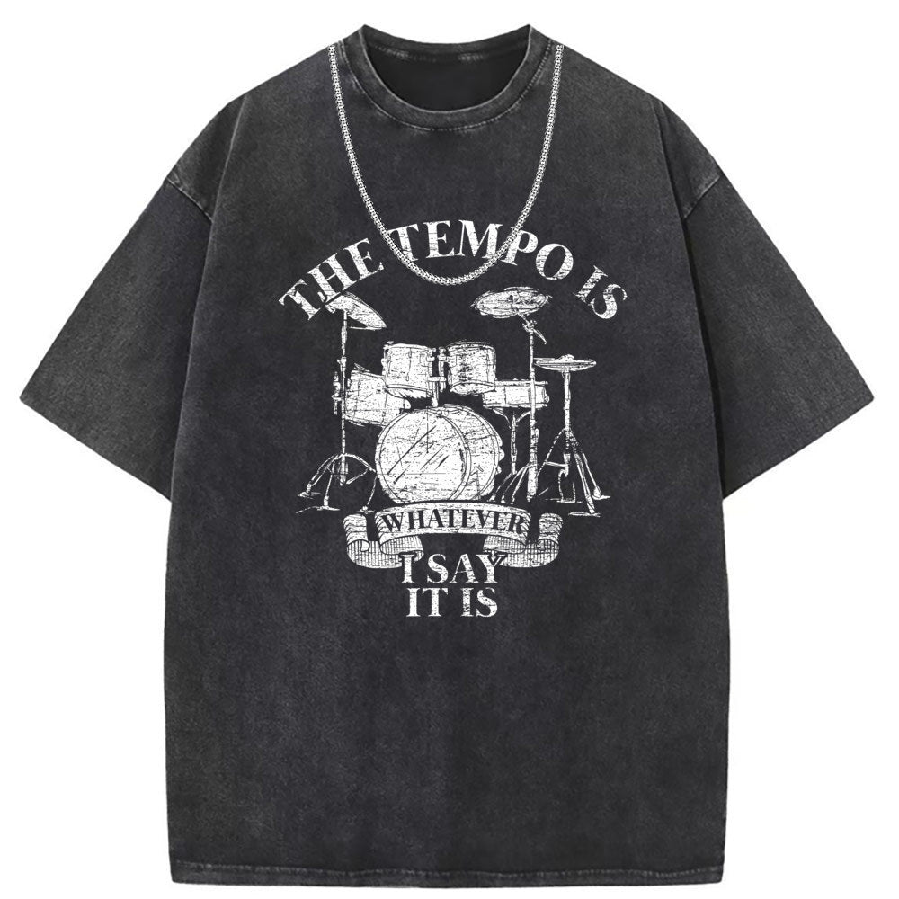 Men T Shirts Short-sleeved T-shirt women washed and old