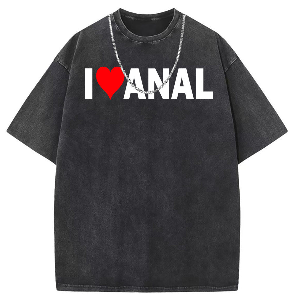 Mens T Shirts Washed Old Punk Cotton Printed Short Sleeves