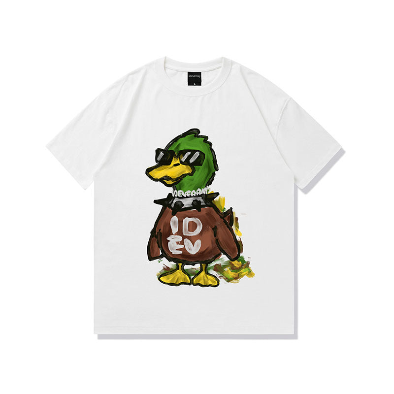 Men T Shirts Hand Painted Oil Painting Green Head