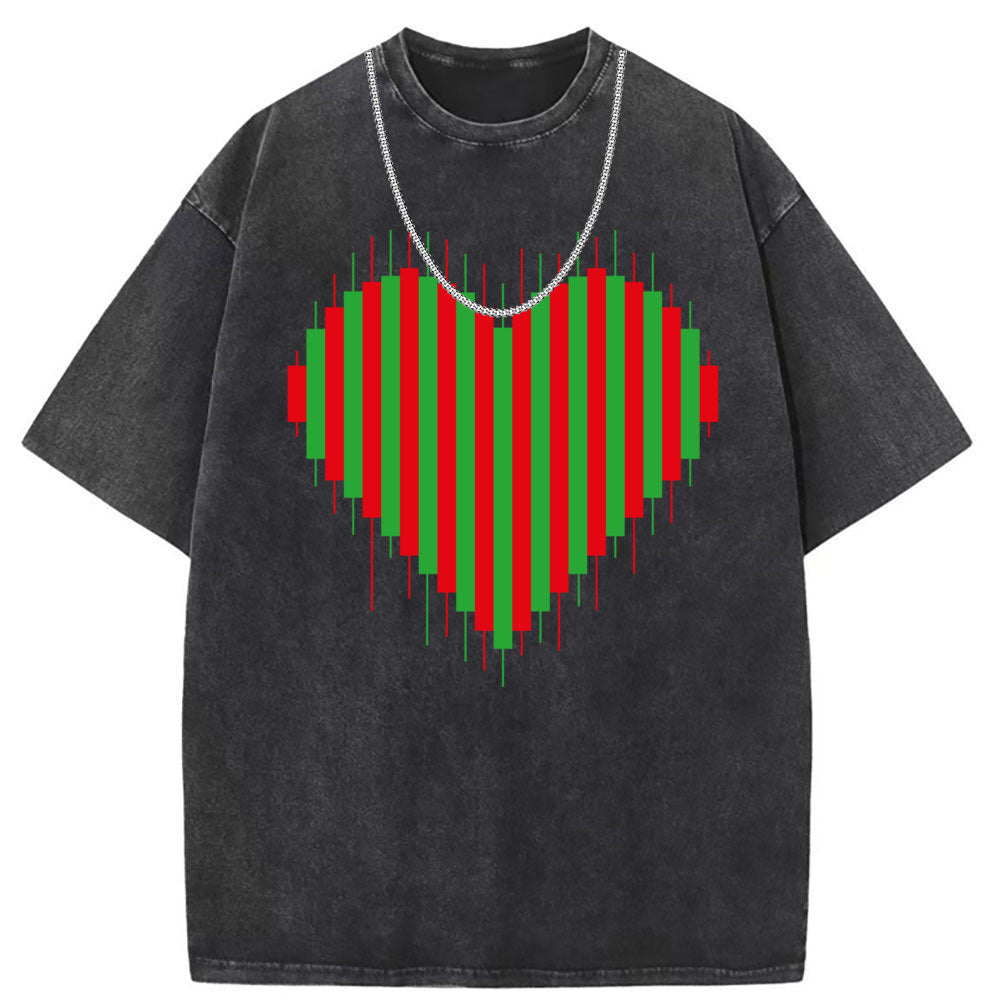 Mens T Shirts Cotton Printed Short Sleeve T-Shirts Washed and Old