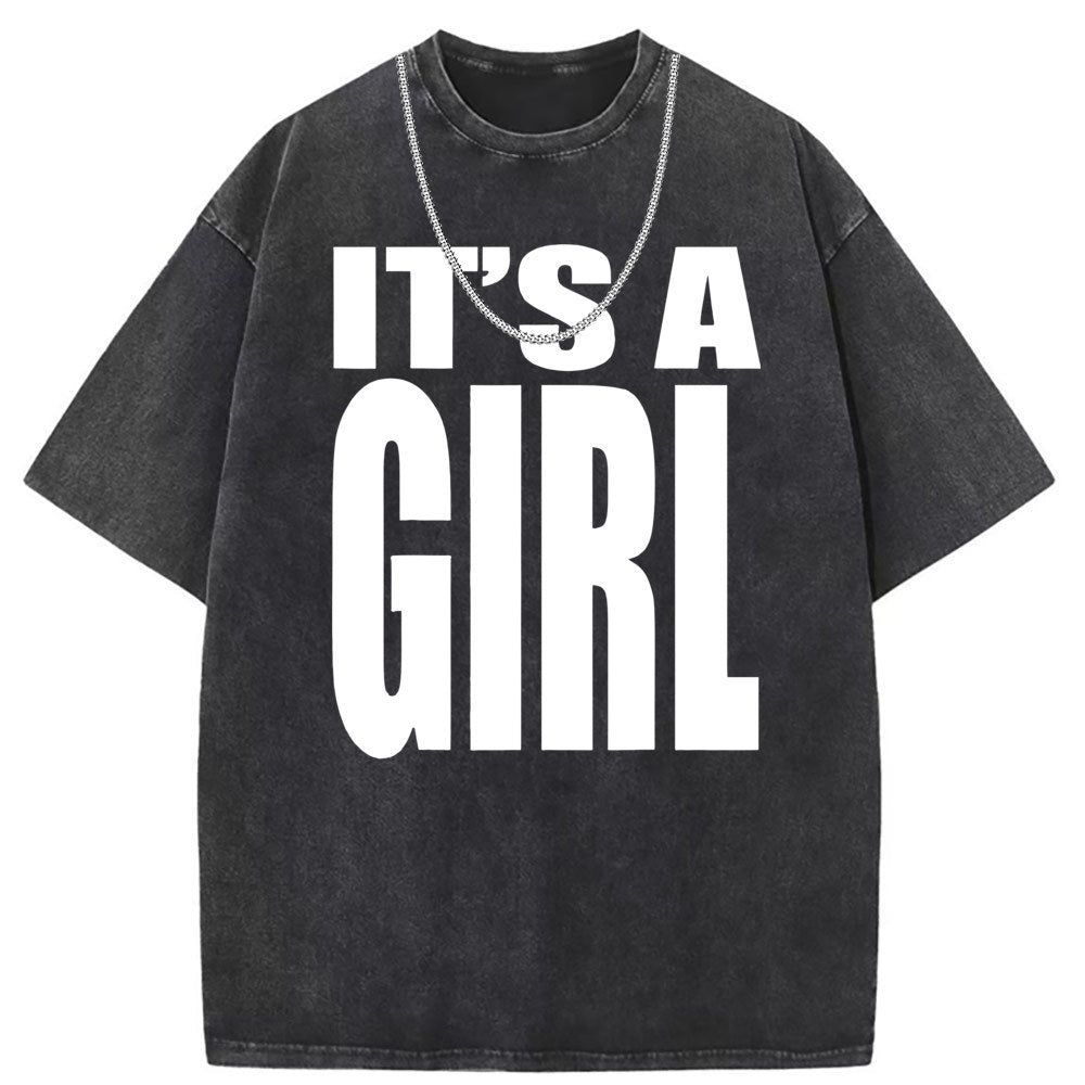 Men T Shirts Cotton short-sleeved T-shirt women's washed and old