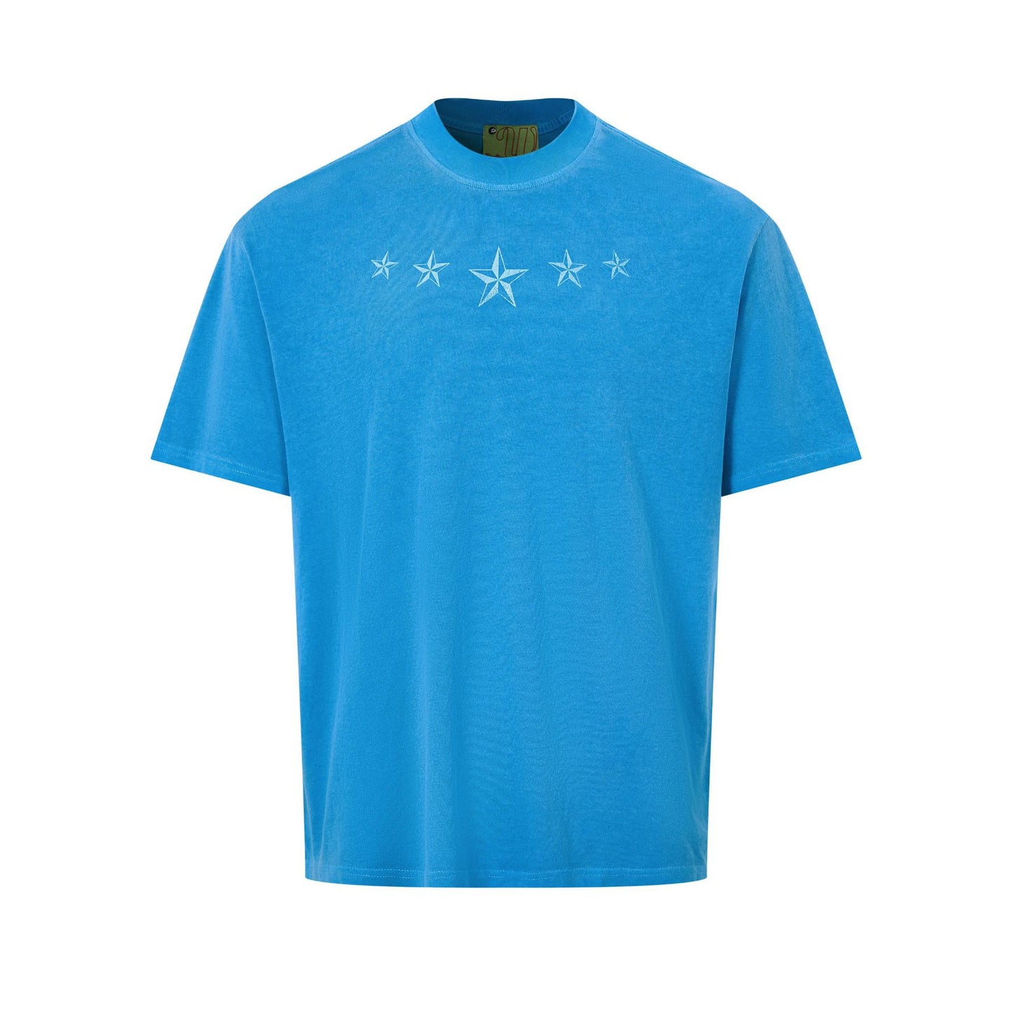 Men t shirts summer washed old letter round neck loose short sleeves
