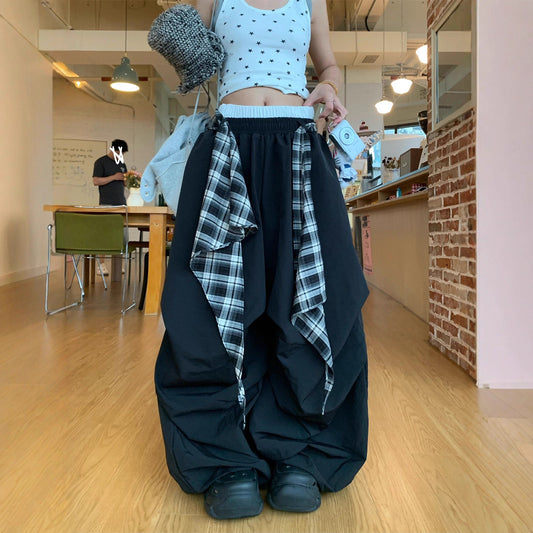Women casual pant elastic waist summer loose