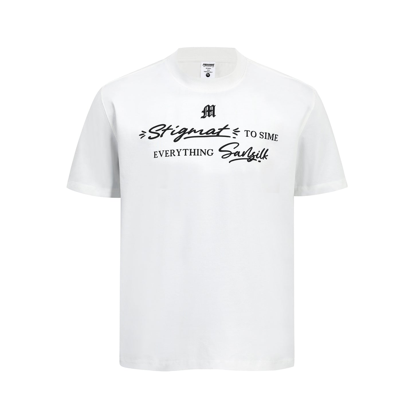 Men t shirts retrocasualletter round neck short sleeve