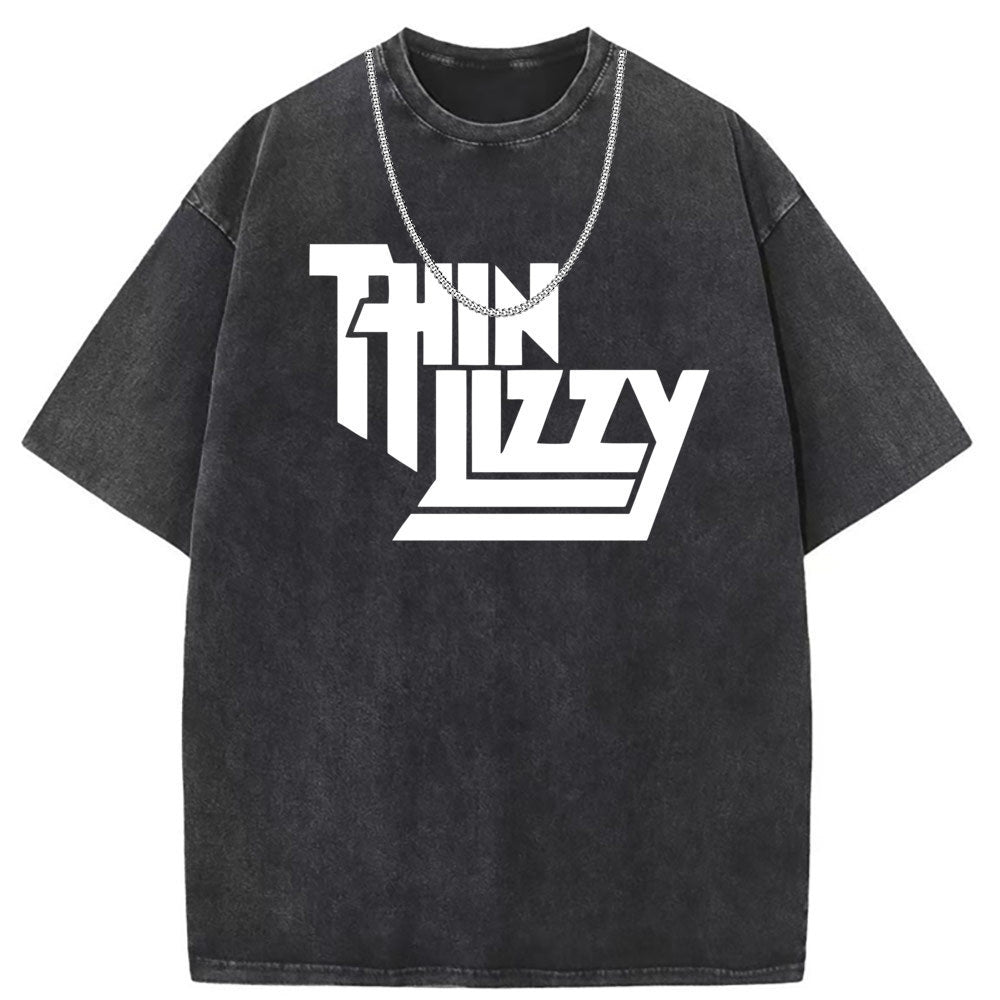Men T Shirts T-shirt washed do old punk loose