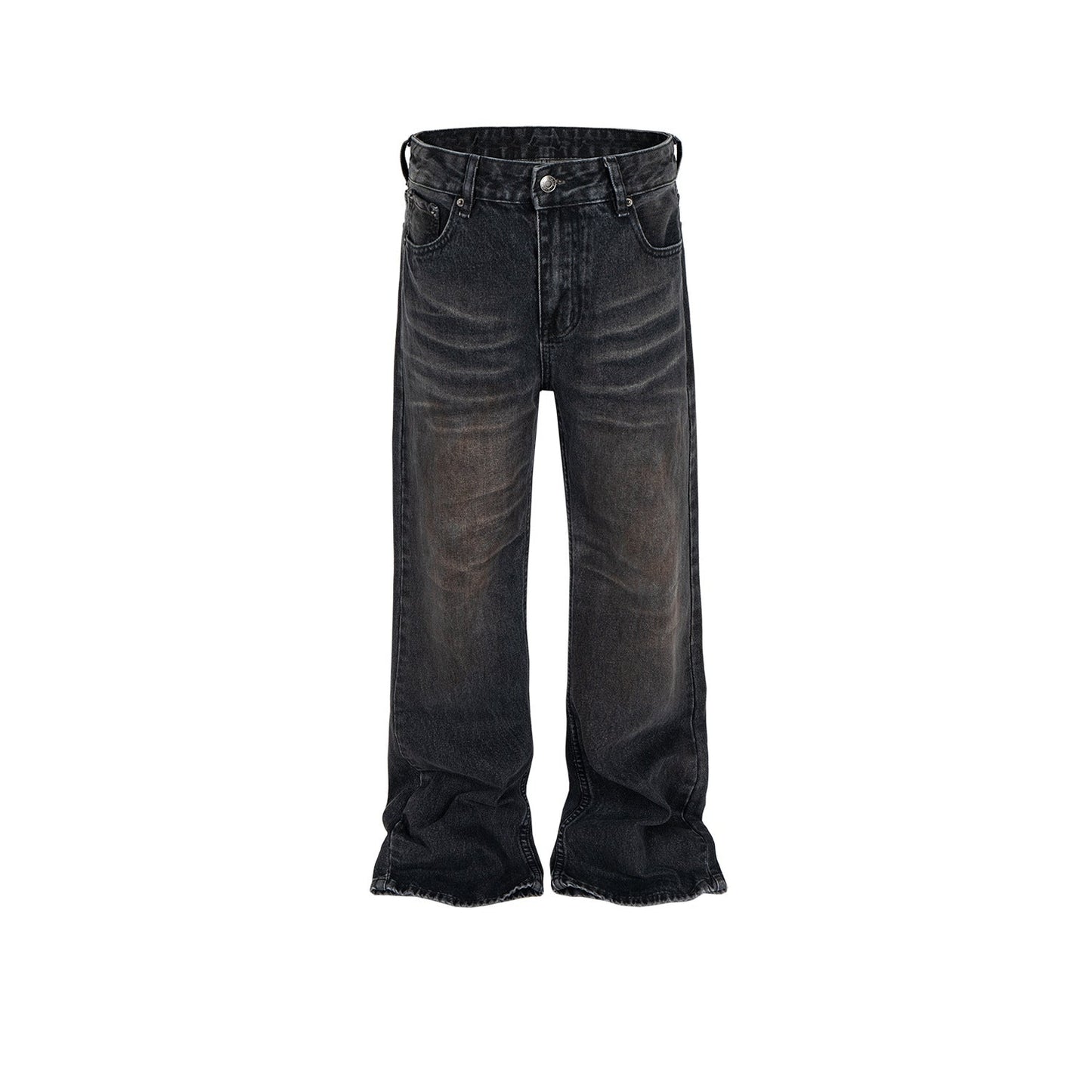 MIJKO Men's Vintage Pants MIJKO textured washed trousers men's and women's micro-pull jeans