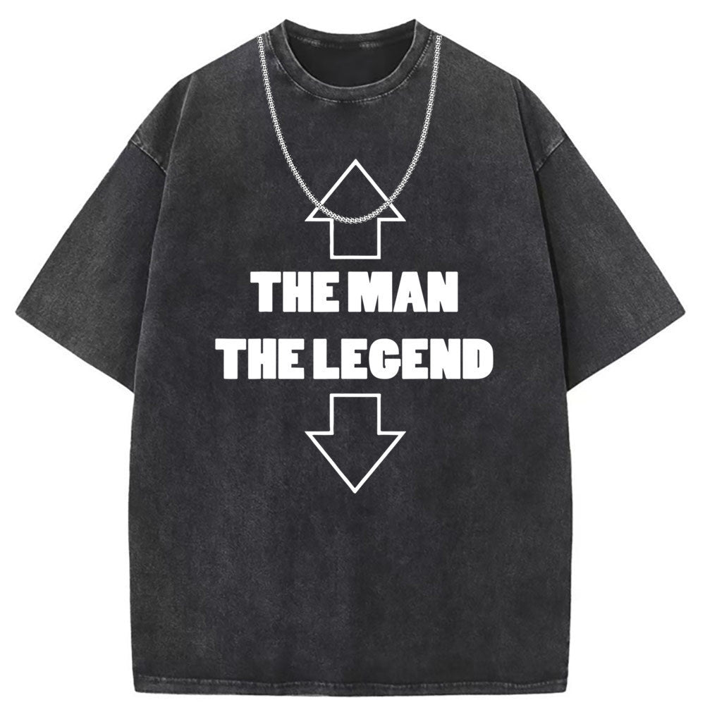 Men T Shirts Short-sleeved T-shirt women washed and old