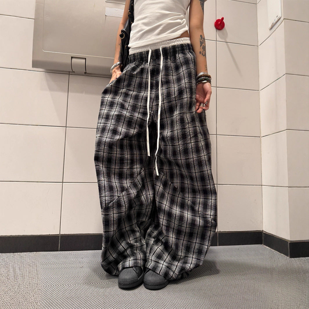 Women casual pant double waistband summerloose
