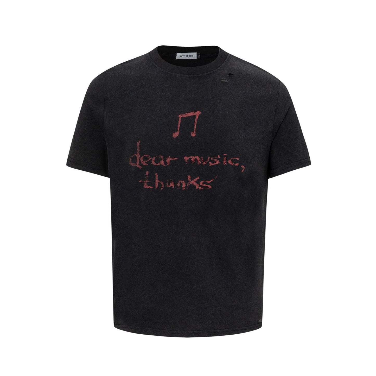 Men t shirts summer hand-painted letter small plate short sleeves