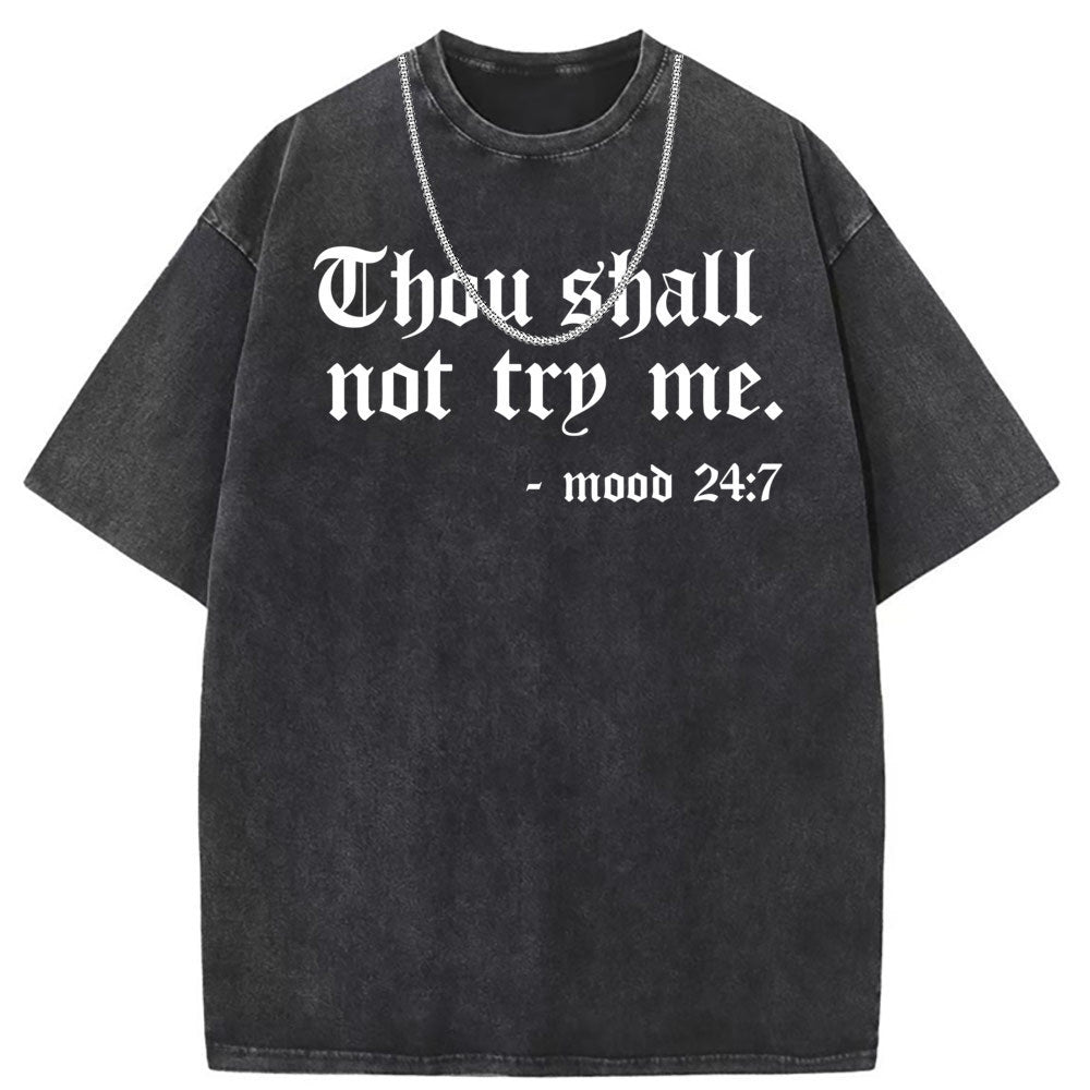 Men T Shirts Batik Washed Old Punk Short Sleeve T-Shirt