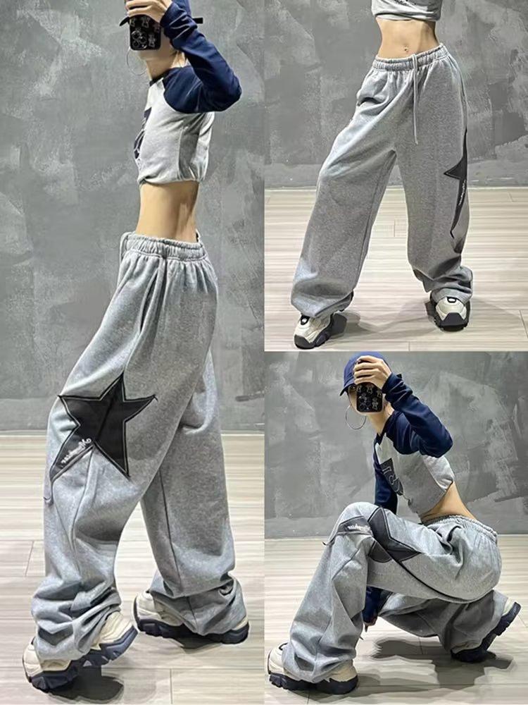 Women casual pant summer gray loose