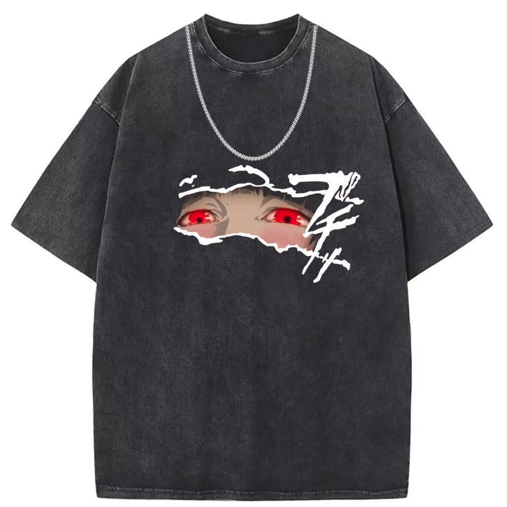 Mens T Shirts Vintage Anime Short Sleeves