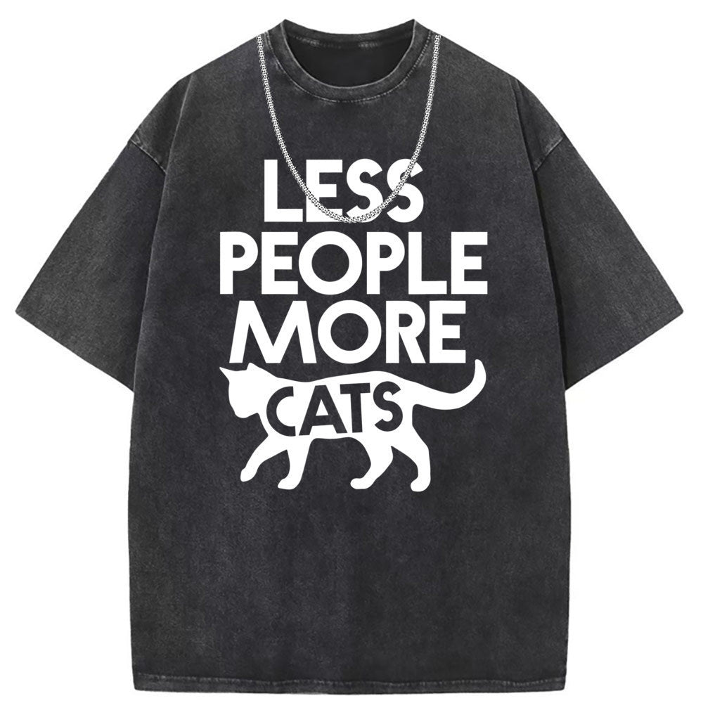 Men T Shirts Printed short-sleeved T-shirt washed and old