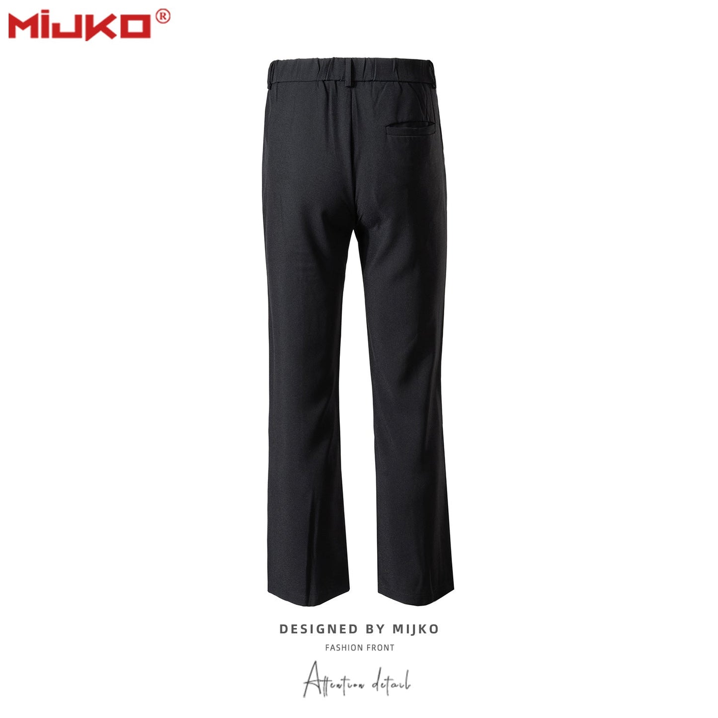 MIJKO Mens Vintage Pants Wide-footed Flared Pants Trousers