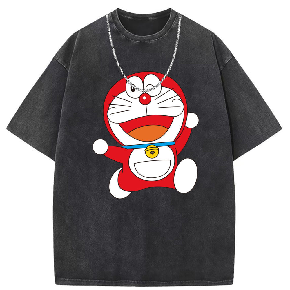 Men T Shirts Crew neck short sleeve T-shirt washed old American style