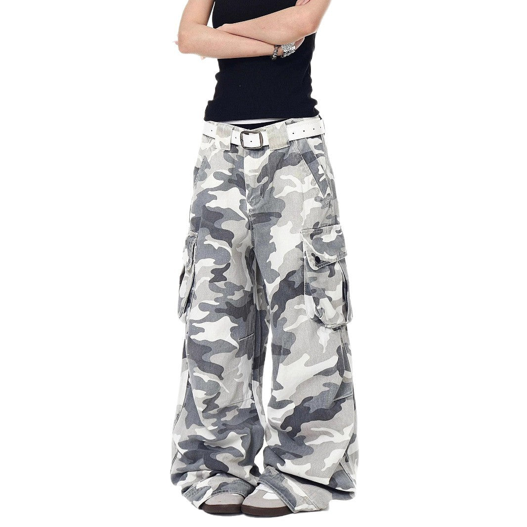 Women casual pant looseretro camouflage