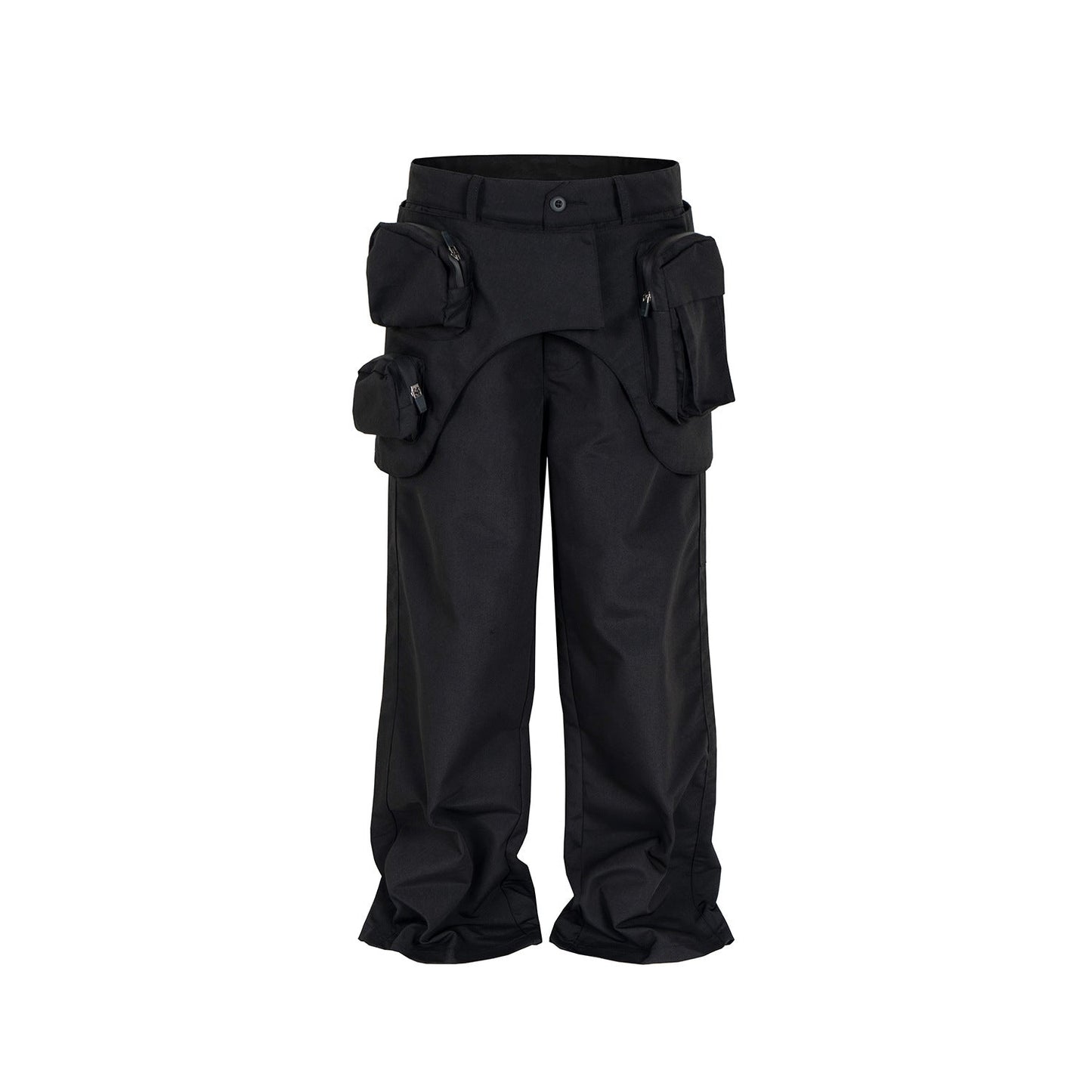 MIJKO Men's Vintage Pants MIJKO Men's Women's Straight Wide Feet Waterproof Zipper Casual Pants