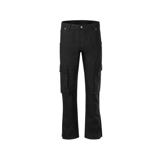 MIJKO Men's Vintage Pants MIJKO wide-footed trousers men's and women's button-down trousers jeans