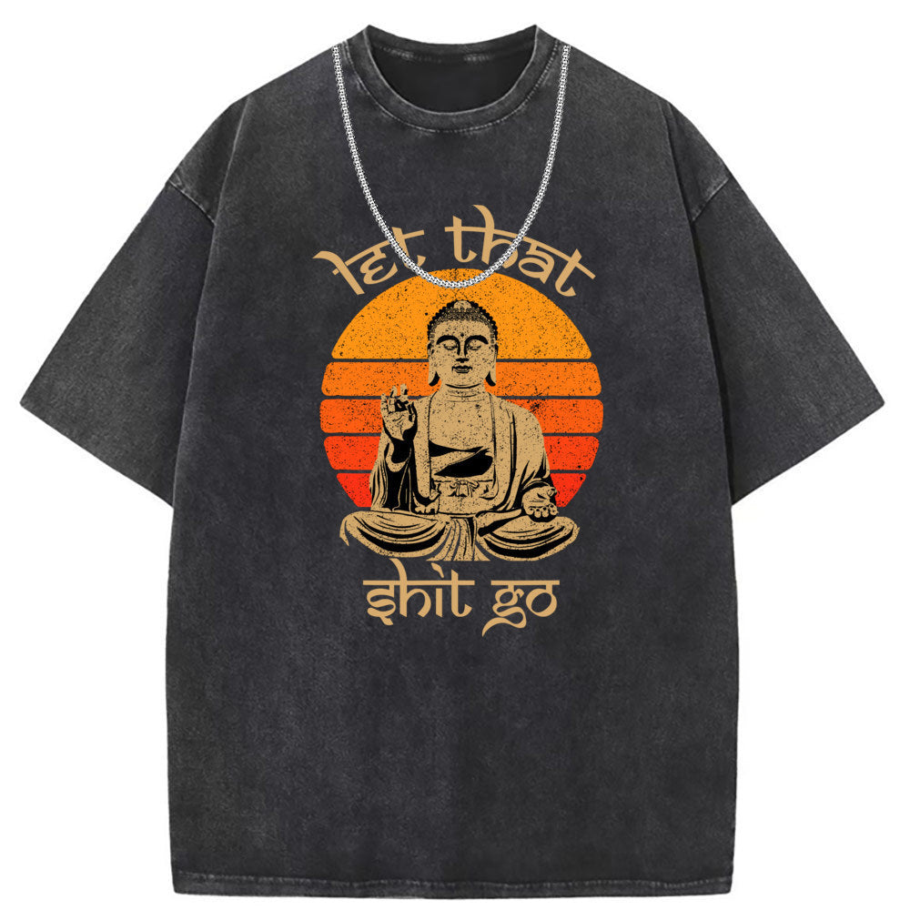Men T Shirts Vintage old anime oversize printed short-sleeved T-shirt