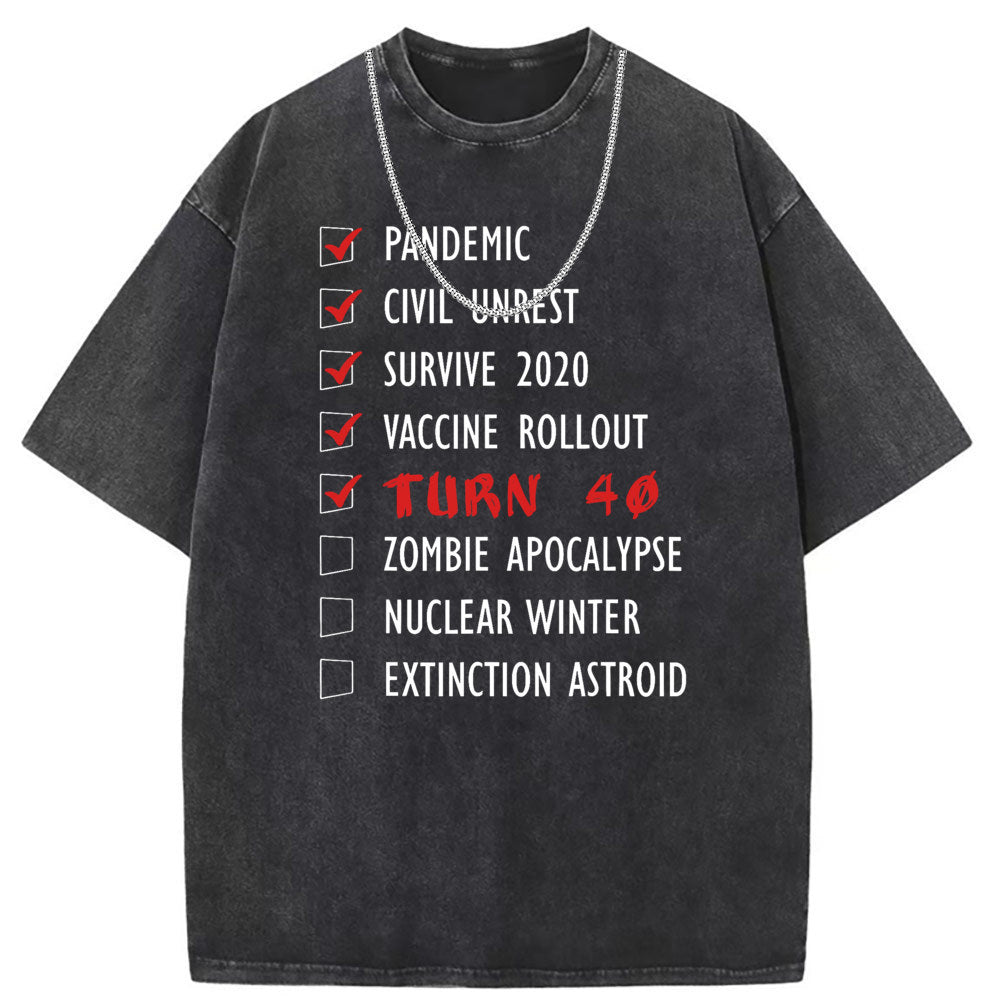 Men T Shirts Short Sleeve T-Shirts Women Washed Old American Street