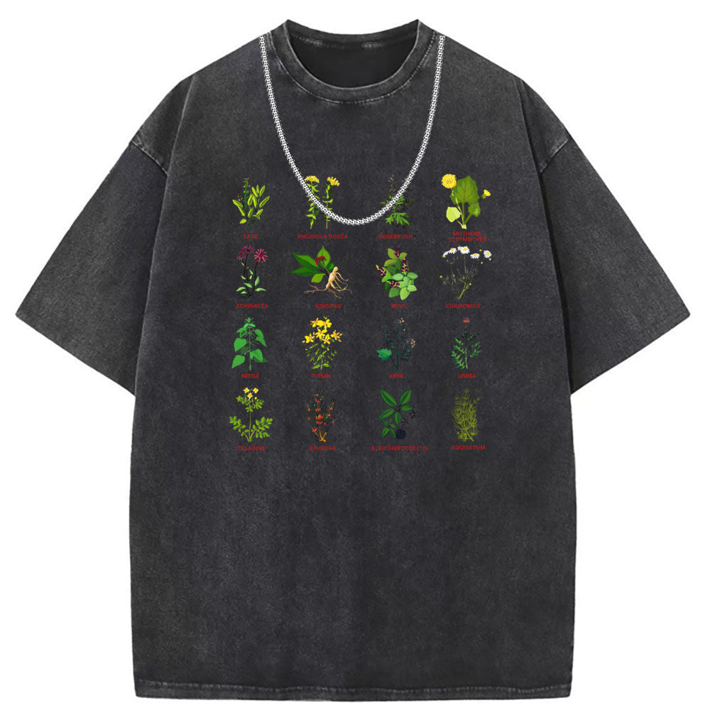 Men T Shirts Pure cotton round neck short-sleeved T-shirt women's washed and old